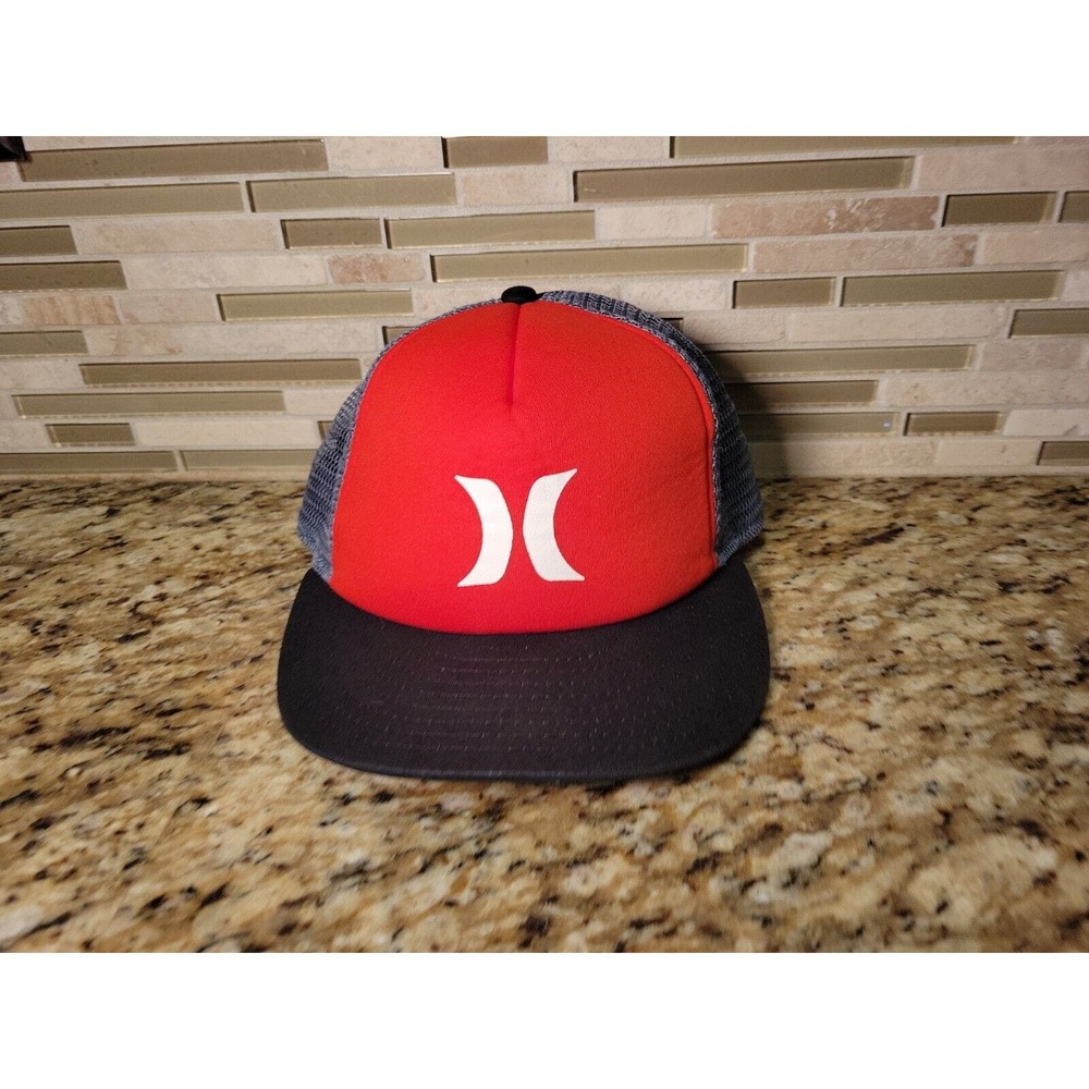 Hurley Hat Cap Adjustable Snapback Mesh Red, Grey & Black One Size Fits All